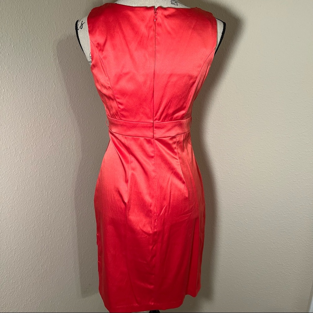 Maurice’s coral fitted sleeveless dress size 1/2 - Picture 2 of 8